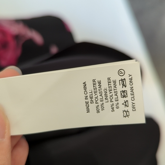 NEW Kate Spade Encore Rose Crepe Dress Black/Pink Sz 4 preppy romantic wedding - Picture 11 of 12